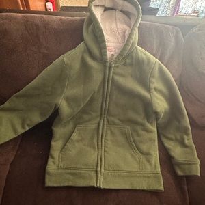 Boys fleece lined zip up hoodie
